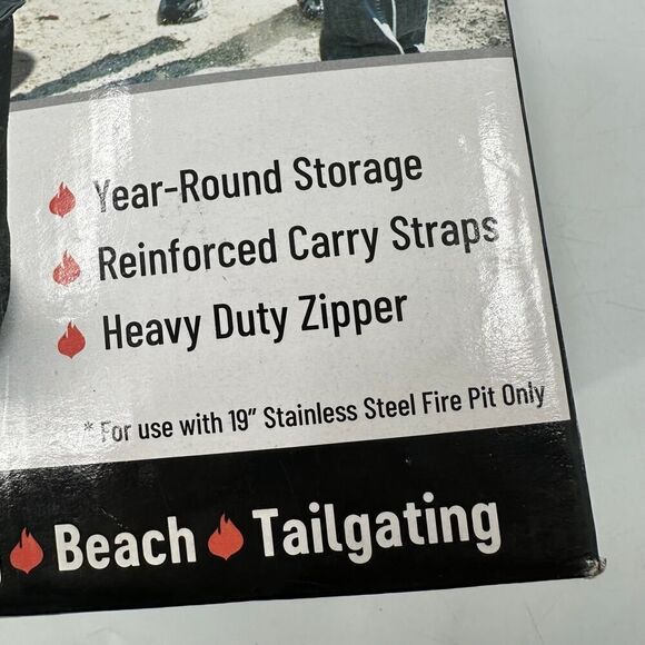 Duraflame 107584 Smokeless Fire Pit Carry & Storage Bag Black 19” New in Box - Picture 5 of 7